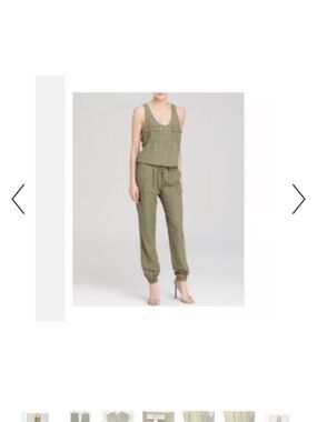 Joie Olive Utility Tank Jumpsuit